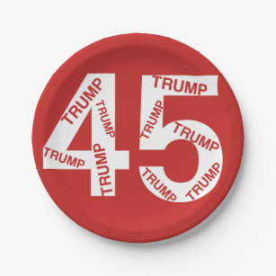 TRUMP 45th President of the USA Paper Plate