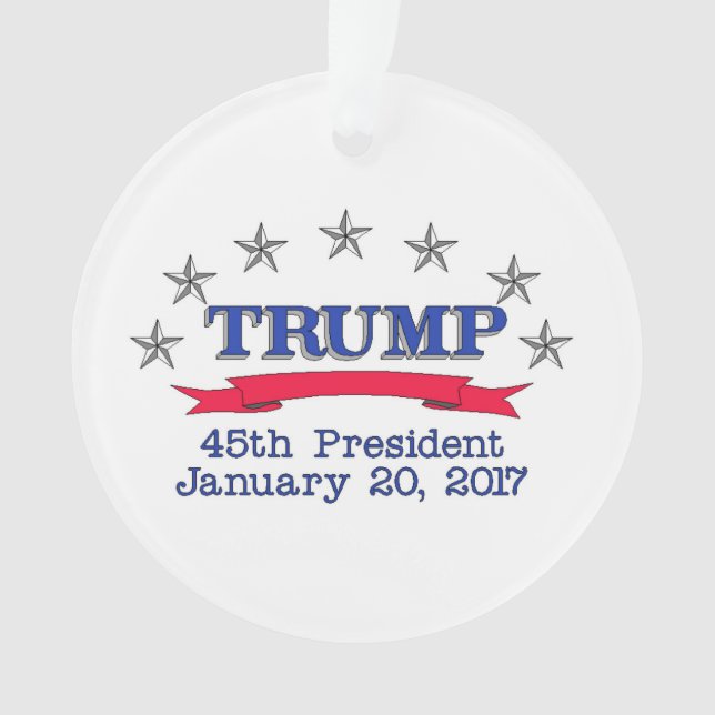 Trump 45th President Ornament (Front)