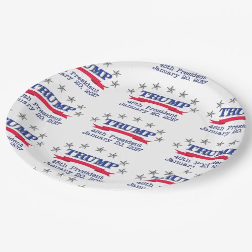 Trump 45th President Paper Plates