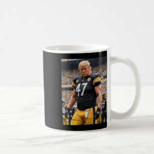 Trump 47 Fittsburgh Footbyll Player Funny Coffee Mug
