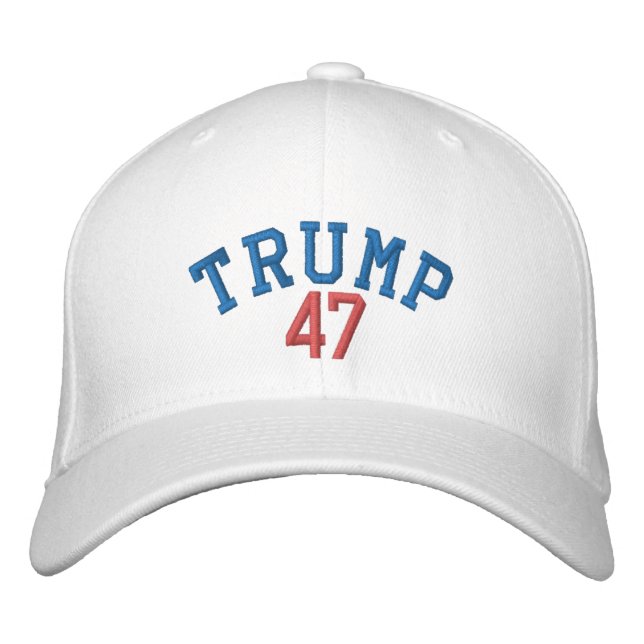 TRUMP 47 FLEXFIT WOOL CAP - WHITE (Front)