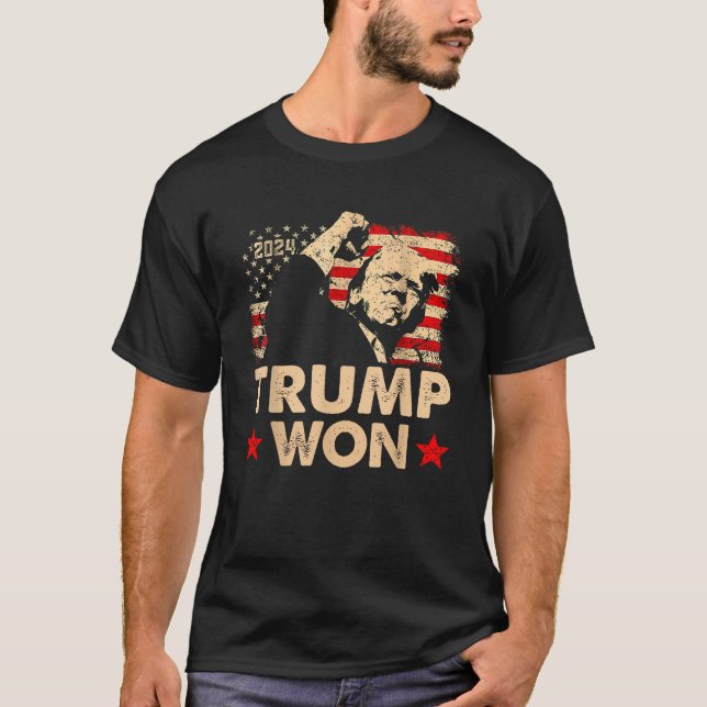 Trump 47 JD Vance Won 2024 Trump Vance 2025 T-Shirt (Front)