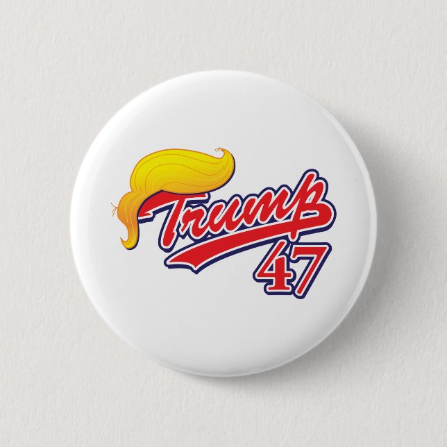 Trump-47-with-Hair Button (Front)