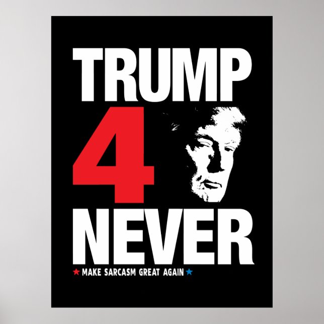Trump 4 never poster (Front)