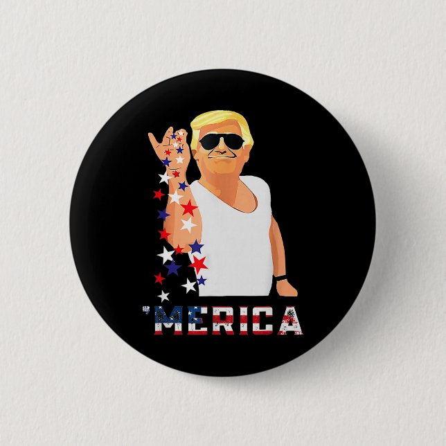 Trump 4th Of July  Button (Front)