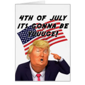 Trump 4th of July Funny Greeting Card Merica (Front)