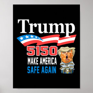 Trump 5150 Make America Sane Again Funny Poster