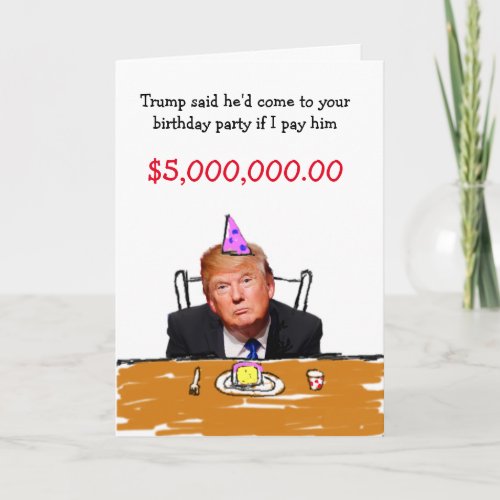 Trump 5000000 Birthday Holiday Card