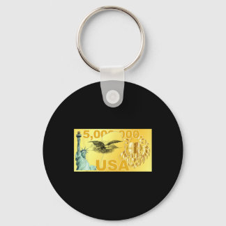 Trump 5 Million Dollar Wealthy Migrant American Go Keychain