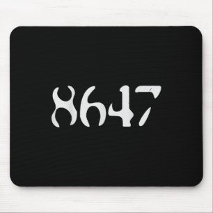 Trump 8647 Retro Black Anti Funny Liberal Presiden Mouse Pad