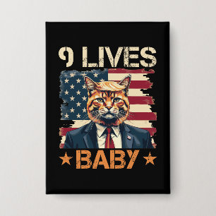 Trump 9 Lives Baby Button