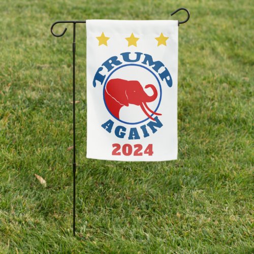 Trump Again Red Elephant 2024 Garden Flag