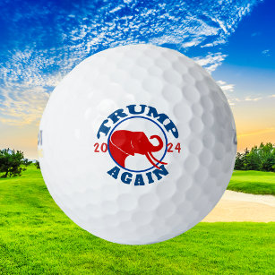 TRUMP AGAIN Red Elephant 2024 Golf Balls