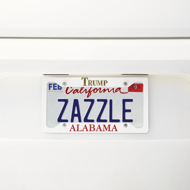 TRUMP ALABAMA LICENSE PLATE FRAME (On Car)