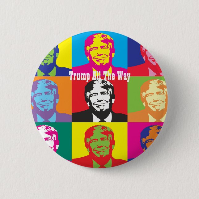 Trump All The Way Vote 2020 UnOfficial Merchandise Button (Front)
