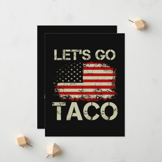 Trump Always Chickens Out Let's Go Taco Announcement (Front/Back In Situ)