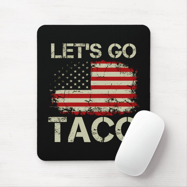 Trump Always Chickens Out Let's Go Taco Mouse Pad (With Mouse)