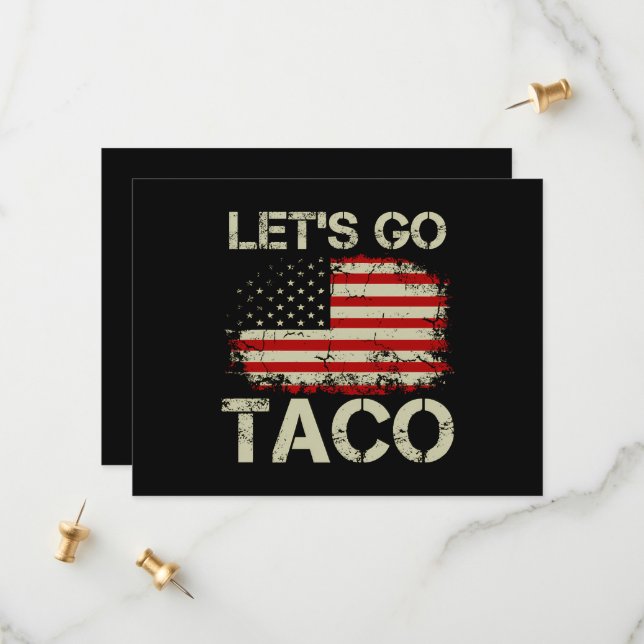 Trump Always Chickens Out Let's Go Taco Save The Date (Front/Back In Situ)