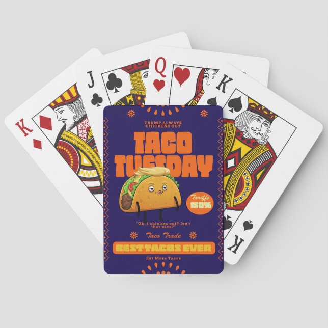 Trump Always Chickens Out Poker Cards (Back)