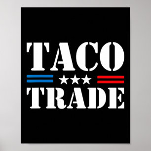 Trump Always Chickens Out Taco Trade Funny Meme Poster