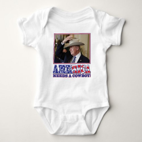 TRUMP_AMERICA_COWBOY BABY BODYSUIT