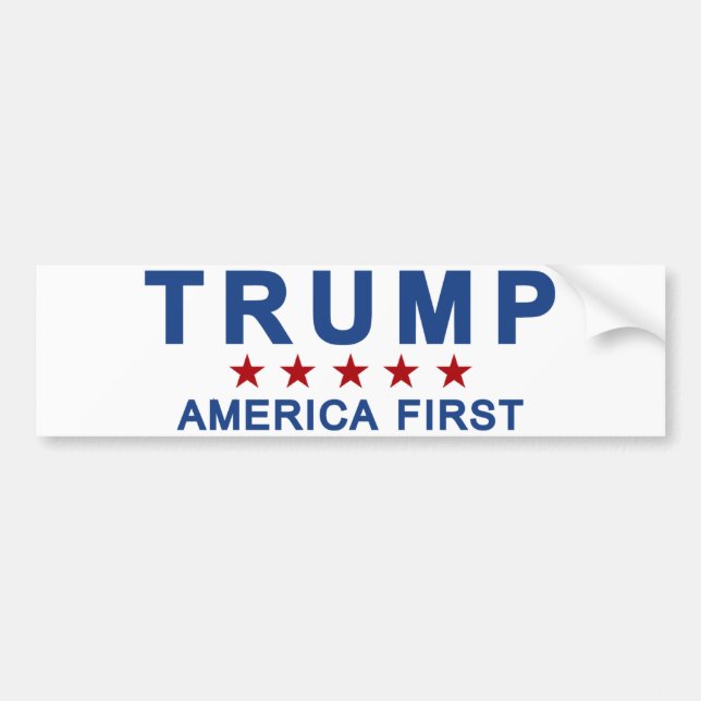 Trump America First Bumper Sticker (Front)