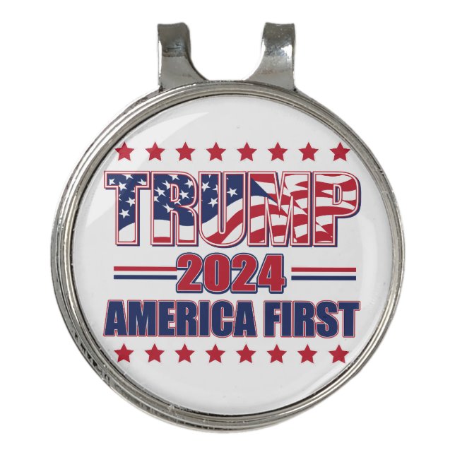 Trump America First Golf Hat Clip (Front)