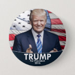 Trump - American Flag Pinback Button at Zazzle