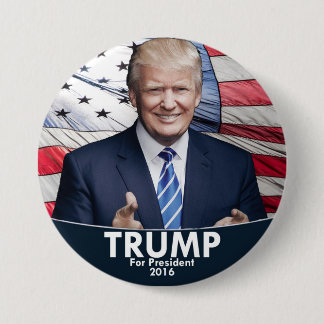 Trump - American Flag Pinback Button