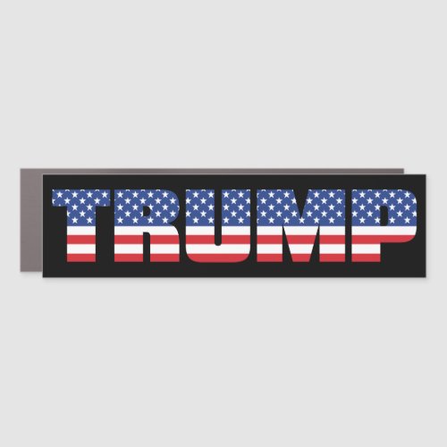 Trump American Flag Trump 2024 Bumper Car Magnet