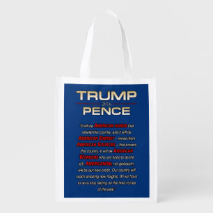TRUMP AMERICAN HANDS REUSABLE GROCERY BAG
