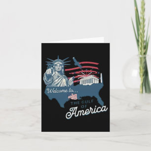 Trump America's Gulf Mexico Funny Trump Usa Flag  Card