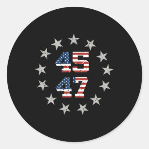 Trump Americas Gulf Mexico President Trump 45 47 O Classic Round Sticker