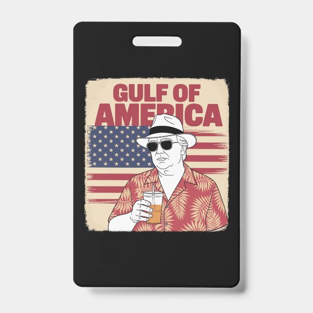 Trump America's Gulf Mexico President Trump  Badge (Front)