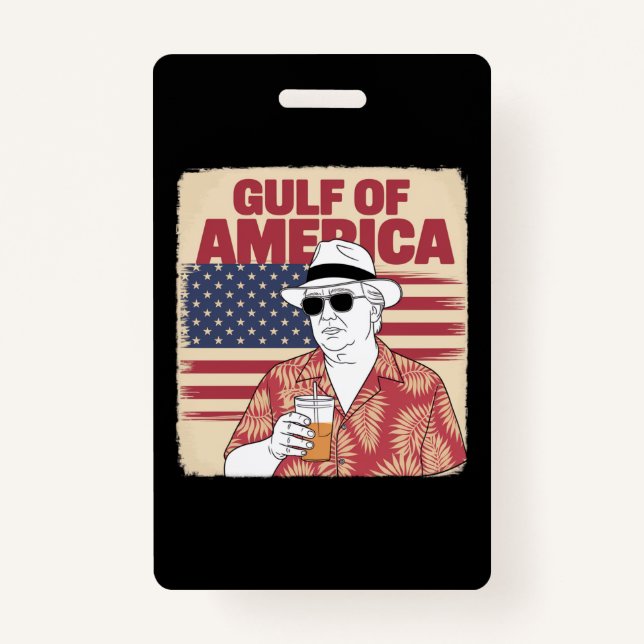 Trump America's Gulf Mexico President Trump  Badge (Front)