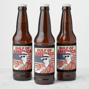 Trump America's Gulf Mexico President Trump  Beer Bottle Label