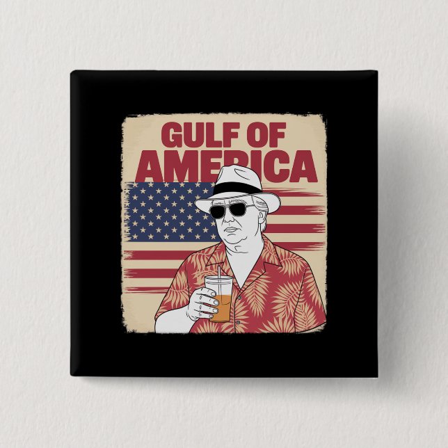 Trump America's Gulf Mexico President Trump  Button (Front)