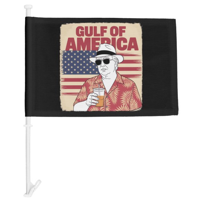 Trump America's Gulf Mexico President Trump  Car Flag (Front)