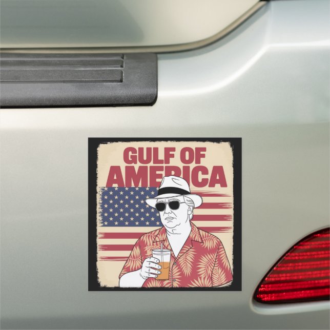 Trump America's Gulf Mexico President Trump  Car Magnet (In Situ)