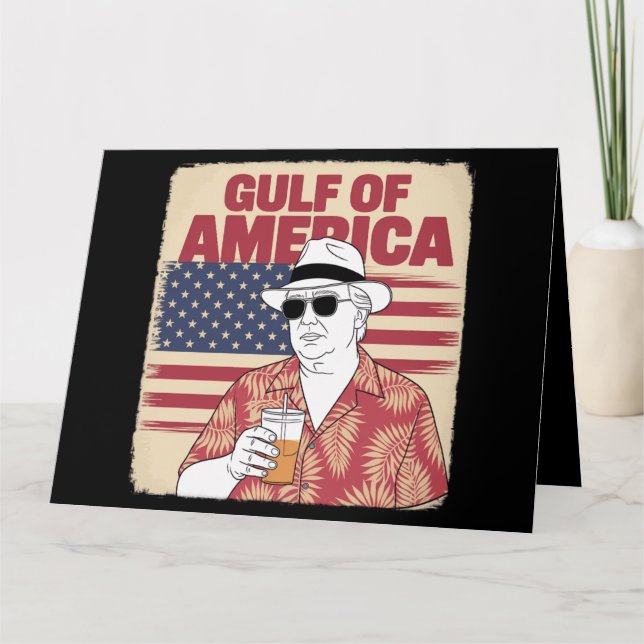 Trump America's Gulf Mexico President Trump  Card (Front)