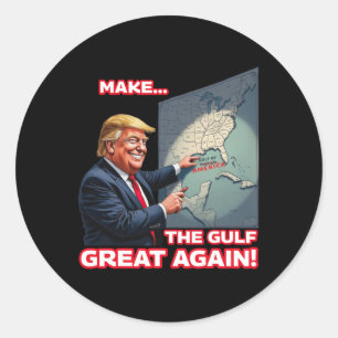 Trump America's Gulf Mexico President Trump Classic Round Sticker