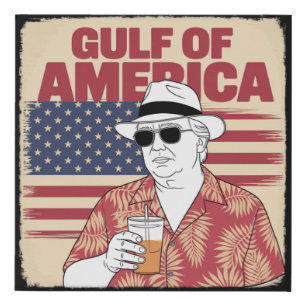 Trump America's Gulf Mexico President Trump  Faux Canvas Print