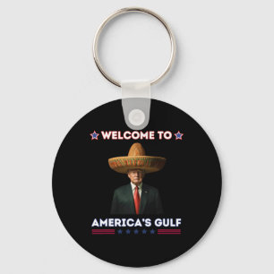 Trump America's Gulf Mexico President Trump Funny Keychain