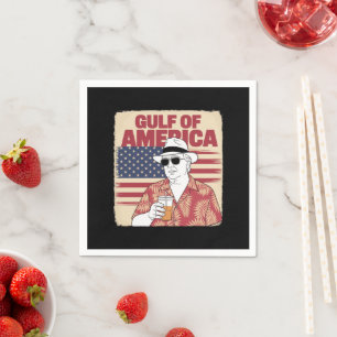 Trump America's Gulf Mexico President Trump Napkins