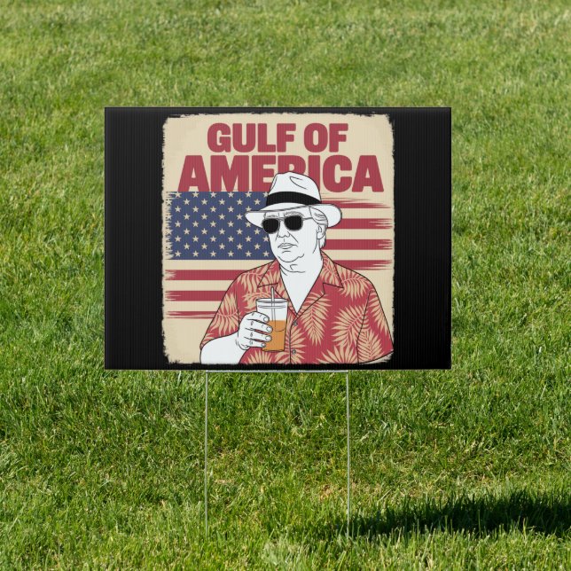 Trump America's Gulf Mexico President Trump  Sign (Insitu)