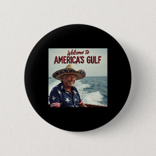 Trump America's Gulf Mexico President Trump Sombre Button