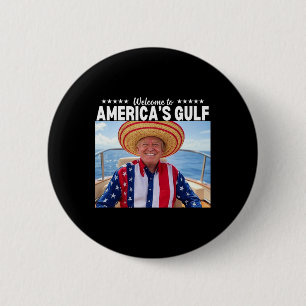 Trump America's Gulf Mexico President Trump Sombre Button