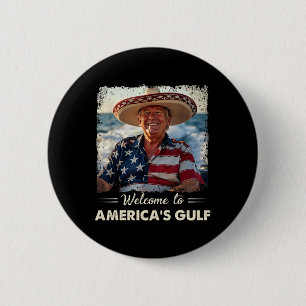Trump America's Gulf Mexico President Trump Sombre Button