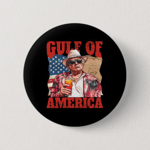 Trump America's Gulf Mexico President Trump Sombre Button