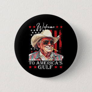 Trump America's Gulf Mexico President Trump Sombre Button
